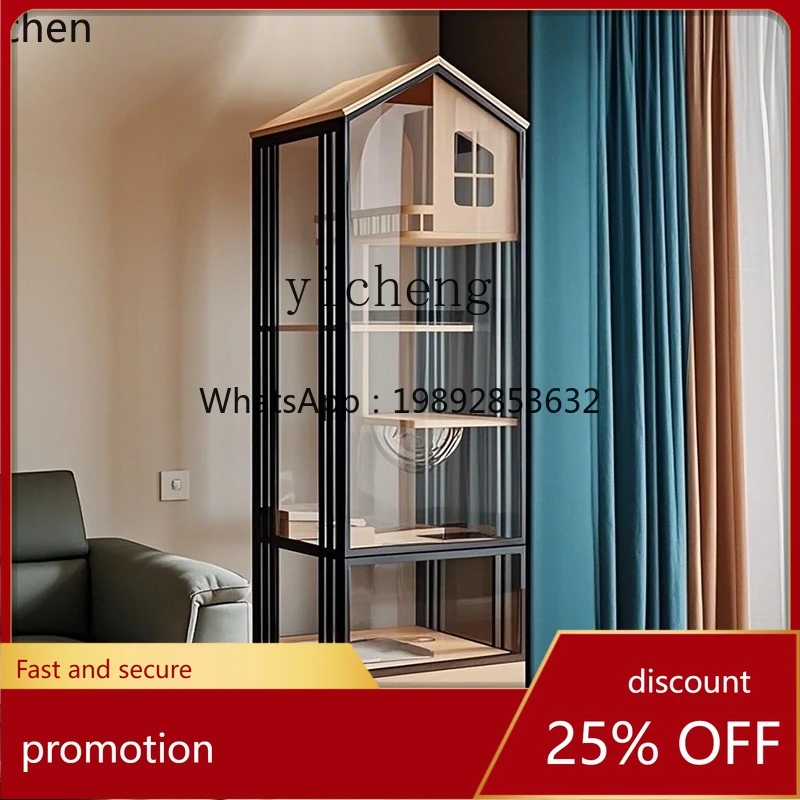 

HXL Solid Wood Indoor Cat Cabinet Cat House Large Free Space Household