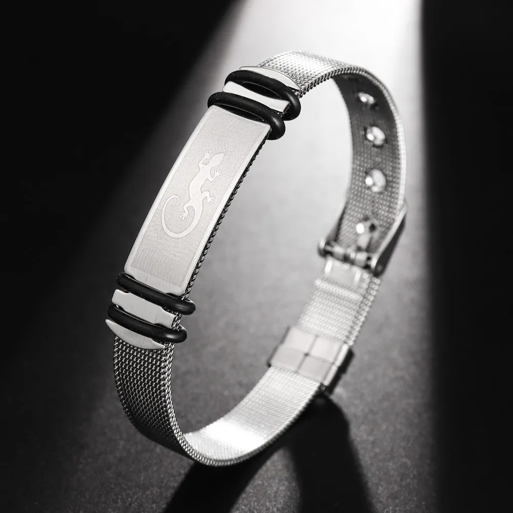 

New Simple Metal Stainless Steel Men's Bracelet with Adjustable Length Men's Trend Bracelet Holiday Gift Wholesale