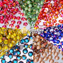 QIAO 2024 Nuovo Cristallo SS6-SS30 Non hotfix Strass Vetro Glitter Flatback Colla su Nail Art Craft Decorazione di cristallo fai da te стразы