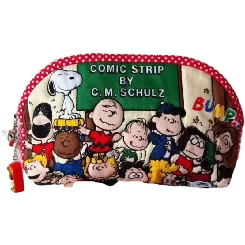 Miniso Cartoon Cute Snoopy Joint Printed Pen Bag Stationery Large Capacity Makeup Storage Bag Student