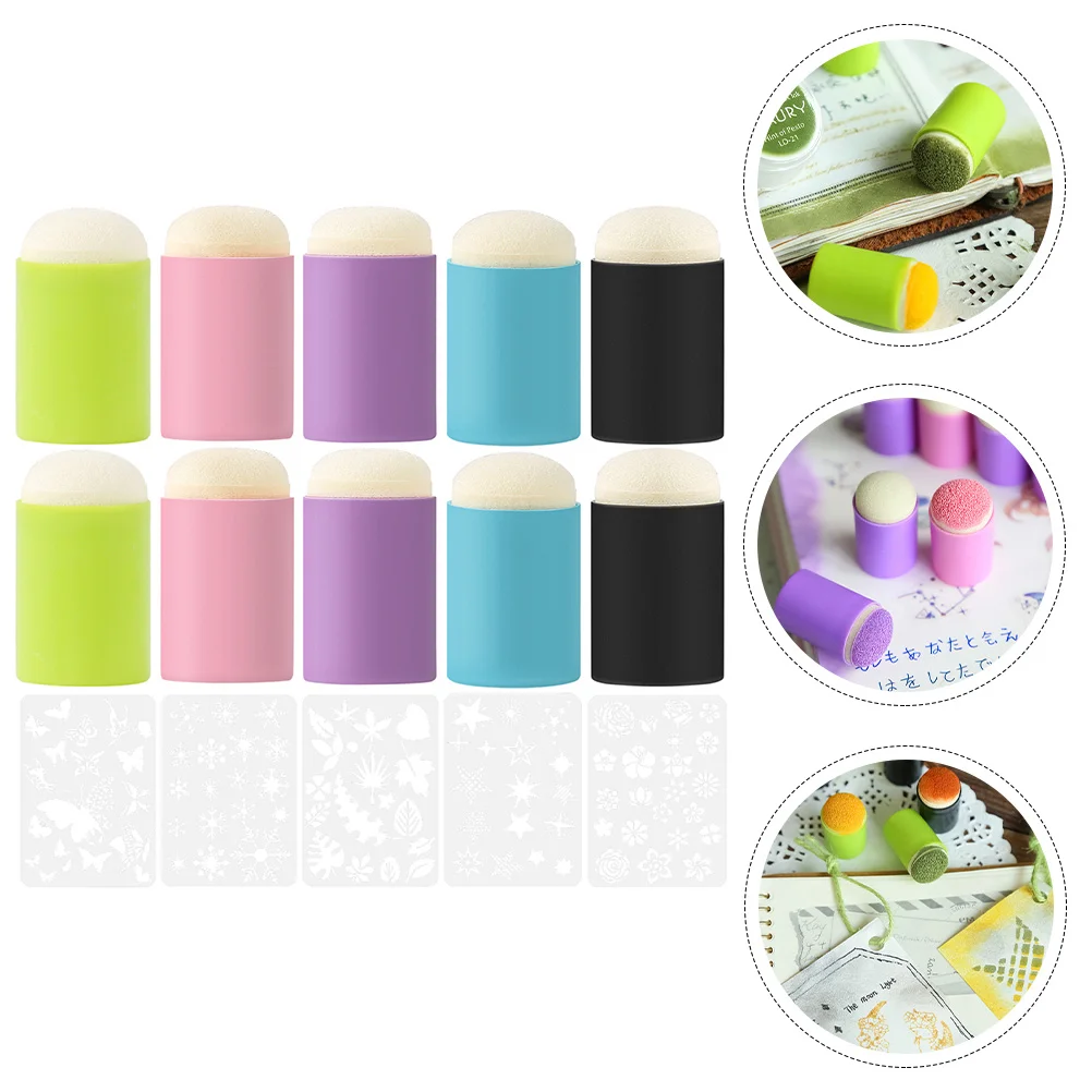 Ink Refers to Brush Suit Craft Stamps Pad Finger Sponge Dauber Practical Applicator Painting Templates Kids Child
