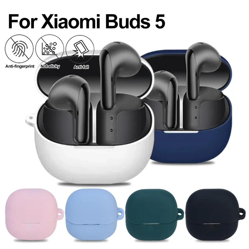 Case For Xiaomi Buds 5 Silicone Protective Case Bluetooth Earphone Cover Protector For Mi Buds 5 Wireless Earbuds Accessories