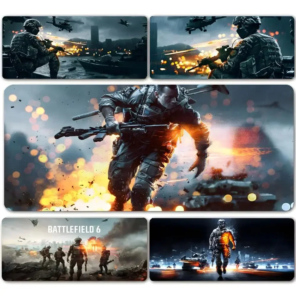 Battlefield FPS War Game Mouse Pad Mousepad Large Gaming Mouse Pad LockEdge Thickened Computer Keyboard Table Desk Mat