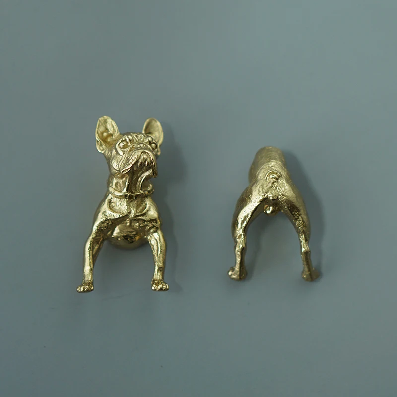 Brass Dog Knob Handle  Drawer Wardrobe Door Animal Dog Handle Knobs for Dresser Cupboard Handles Furniture Hardware