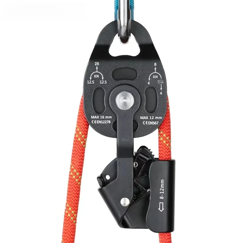 

Качественный профессиональный подъемный грузовой шкив, устройство для спасения, снаряжение для выживания на открытом воздухе, скалолазание, высокая высота, тяжелый транспорт