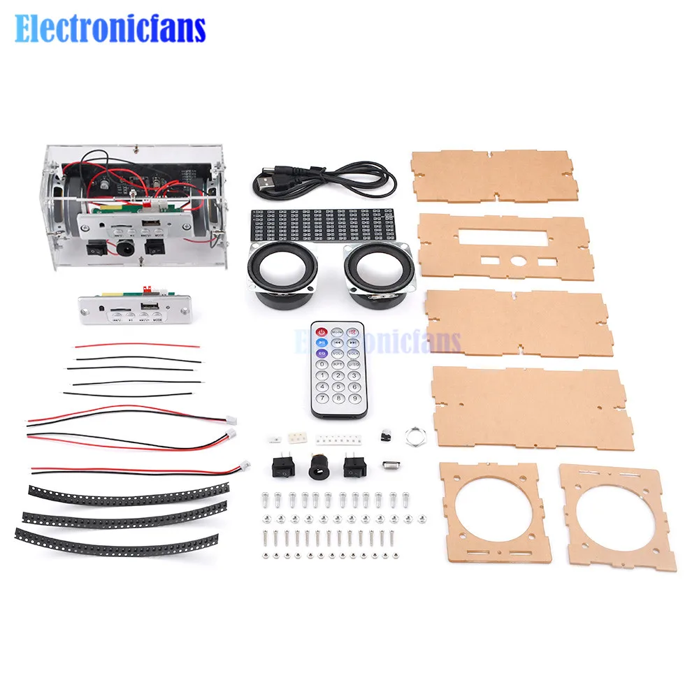 New Bluetooth Speaker Kit 2*3W Electronic Welding Kit Automatically Play Music Adjustable Light Teaching Practice Electronic Kit