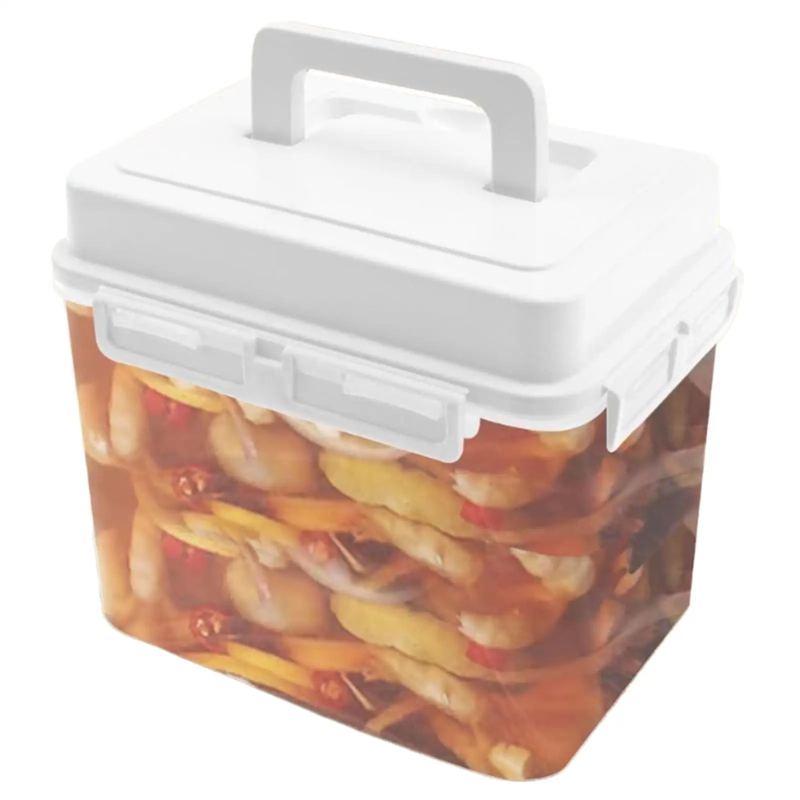 5L Pickle Jar with Press Plate Leakproof Kitchen Organizer Bins For Gherkin Sauerkraut Olive And Kimchi Storage Container