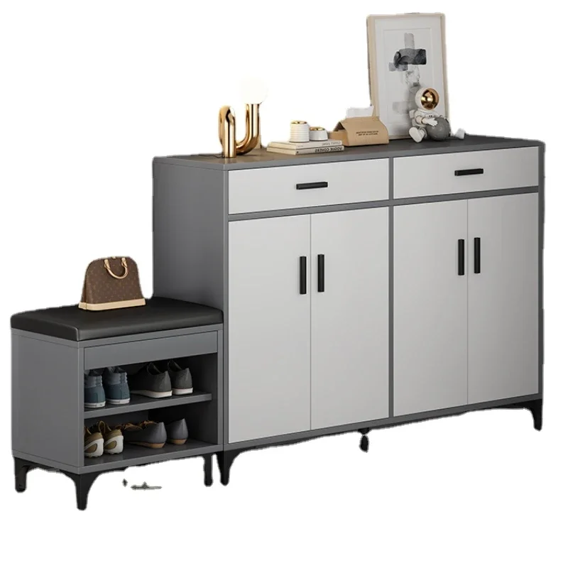 

New Storage Corridor Outdoor Entrance Entrance Cabinet Shoe Changing Stool Storage Cabinet Shoe Rack