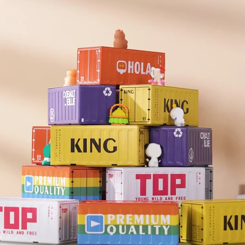 1PC New Container Mini Iron Box， Small Container Model Storage Box ，Creative Desktop Ornament Storage box，Christmas gift