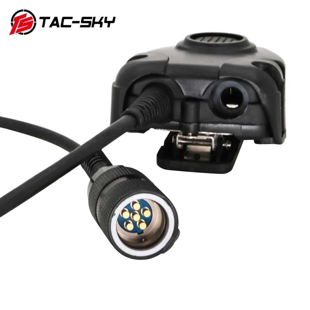 tac-sky-6-pin-black-head-ptt-tactical-headset-adapter-for-an-prc-148-152-compatible-with-civil-version-comtac-sordin-headset