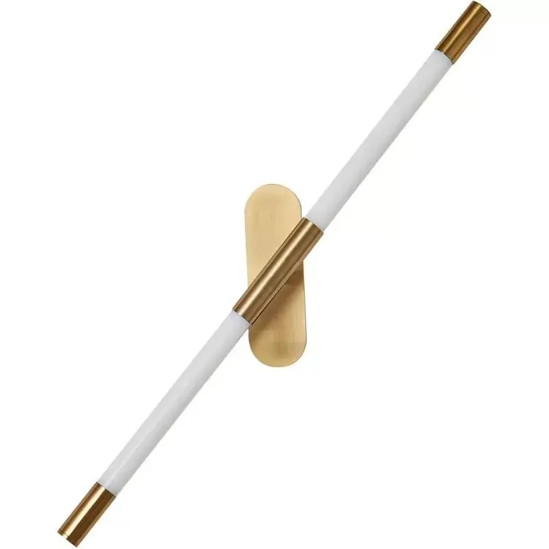 

Living room bedroom bedside background wall mirror front decorative lamp modern staircase aisle art long