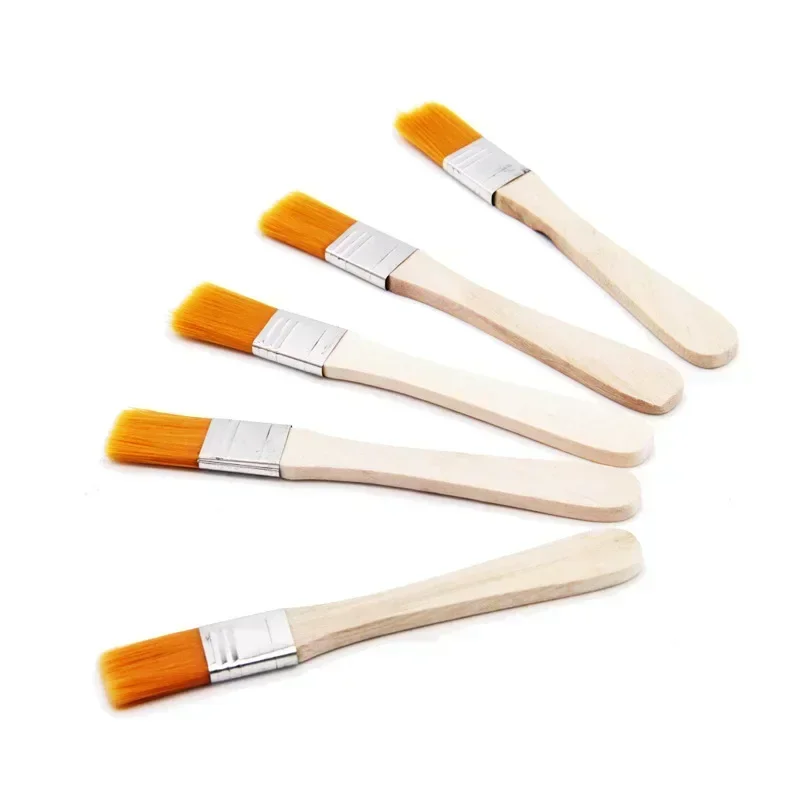 10Pcs Wooden Handle Brush Nylon Bristles Welding Cleaning Tools Phone Tablet Laptop Keyboard Brushes Solder Flux Paste Brush