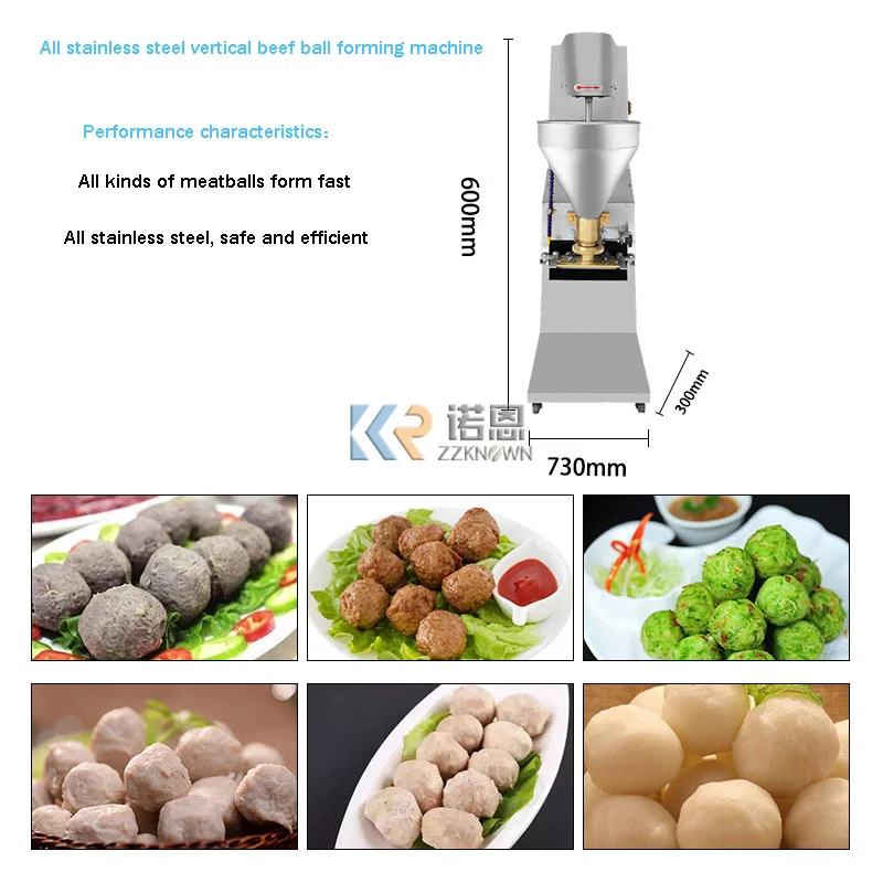 Kommerzielle Fleischbällchenmaschine, elektrische Fleischbällchenformung, Rindfleisch, Fisch, Fleischbällchen, Rollmaschine