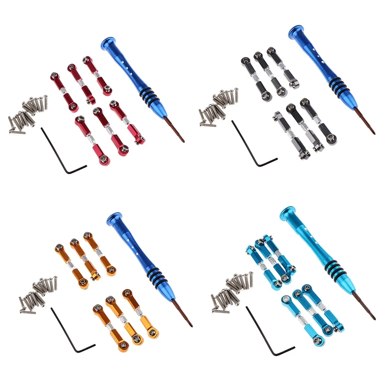 Dla Wltoys Upgrade metalowe regulowane pręty A959B A969 A979 K929 części do zdalnie sterowanego samochodu