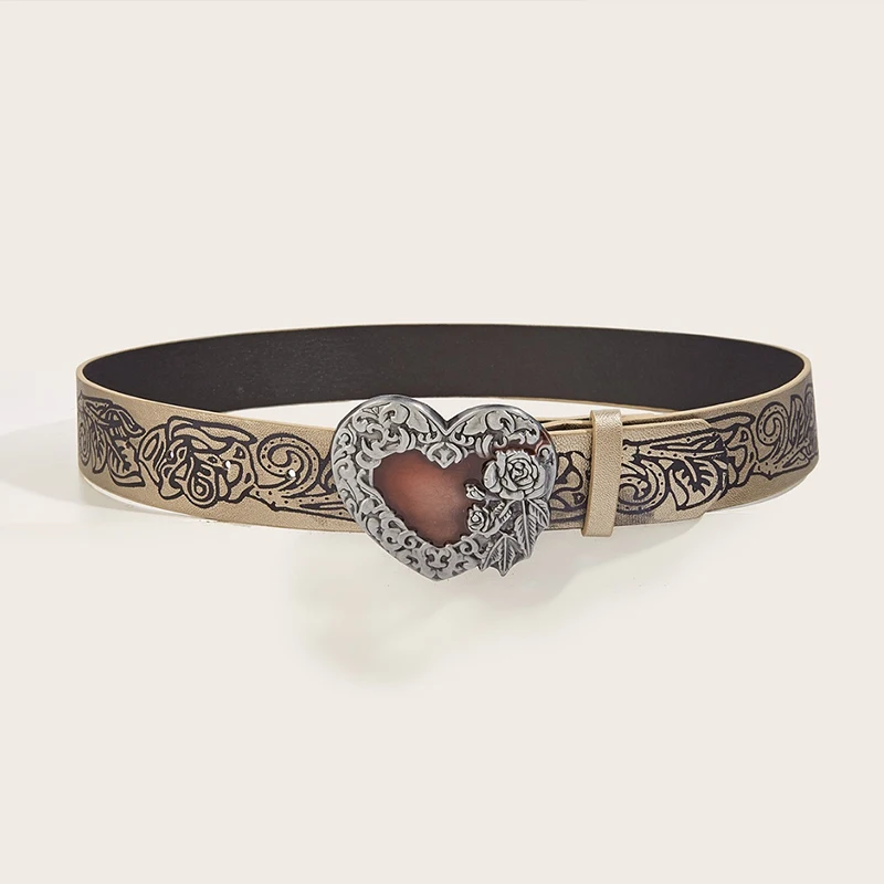 فاسق نمط شخصية الرجعية تنقش سماع حزام Y2K حار فتاة تنوعا القوطية للجنسين أحزمة للنساء الرجال الفاخرة جان زنار