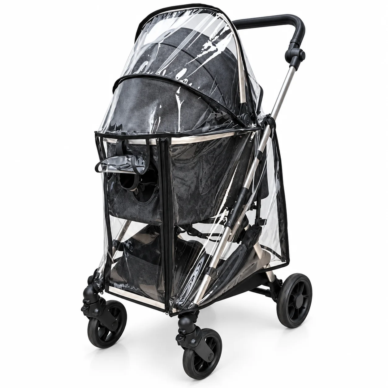 Pet Stroller Rain Cover EVA Material Clear Rain Shield for Halilulu M302 Dog Strollers Compatible with Similar Pet Stroller
