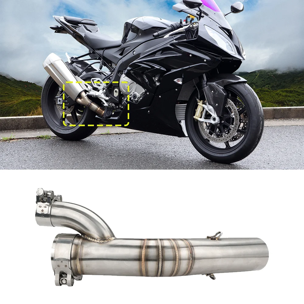 

Для BMW S1000RR 2017 2018, средняя секция выхлопной трубы S1000 RR S 1000RR, звеньевая труба мотоцикла, модификация, сменные аксессуары