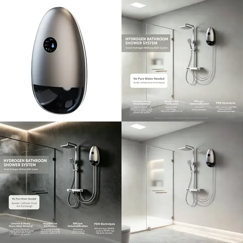for Modern Skin Care Home Bathroom Smart Hydrogen Generator Electric High Concentration Hydrogen Rich Shower