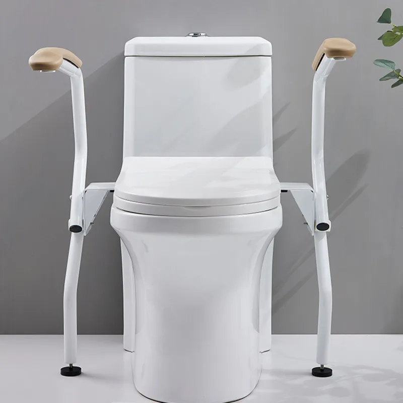 Fixed Toilet Support Stable Bathroom Handrail Foldable Assist Device High Load Capacity Anti-Fall Rail Durable Bathroom Aid