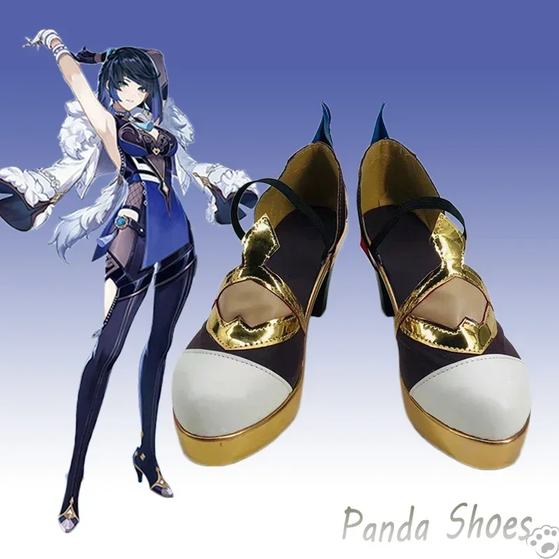 

Genshinimpact Yelan Обувь для косплея Аниме Игра Cos Сапоги Игра Ye Lan Косплей Костюм Опора Обувь для вечеринки на Хэллоуин