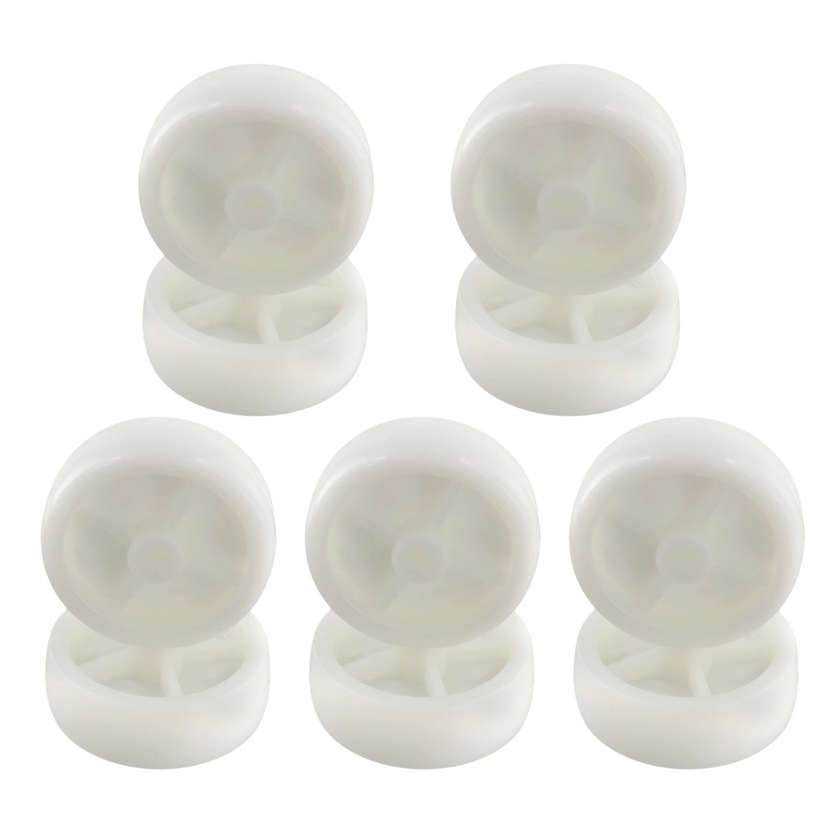 3 Inch Single Wheel Light White PP Plastic Small with Diameter 72mm Smooth Piece Folding Bed Pulley 10Pcs