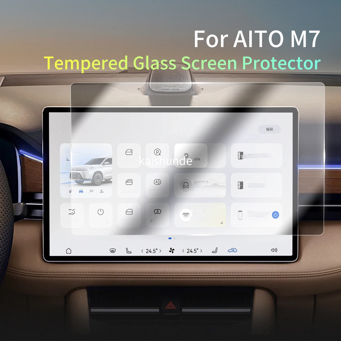 

Car Stickers Meters Protector For24 AITO M7 modern Tempered Glass Protective Film Display Navigation Vehicle