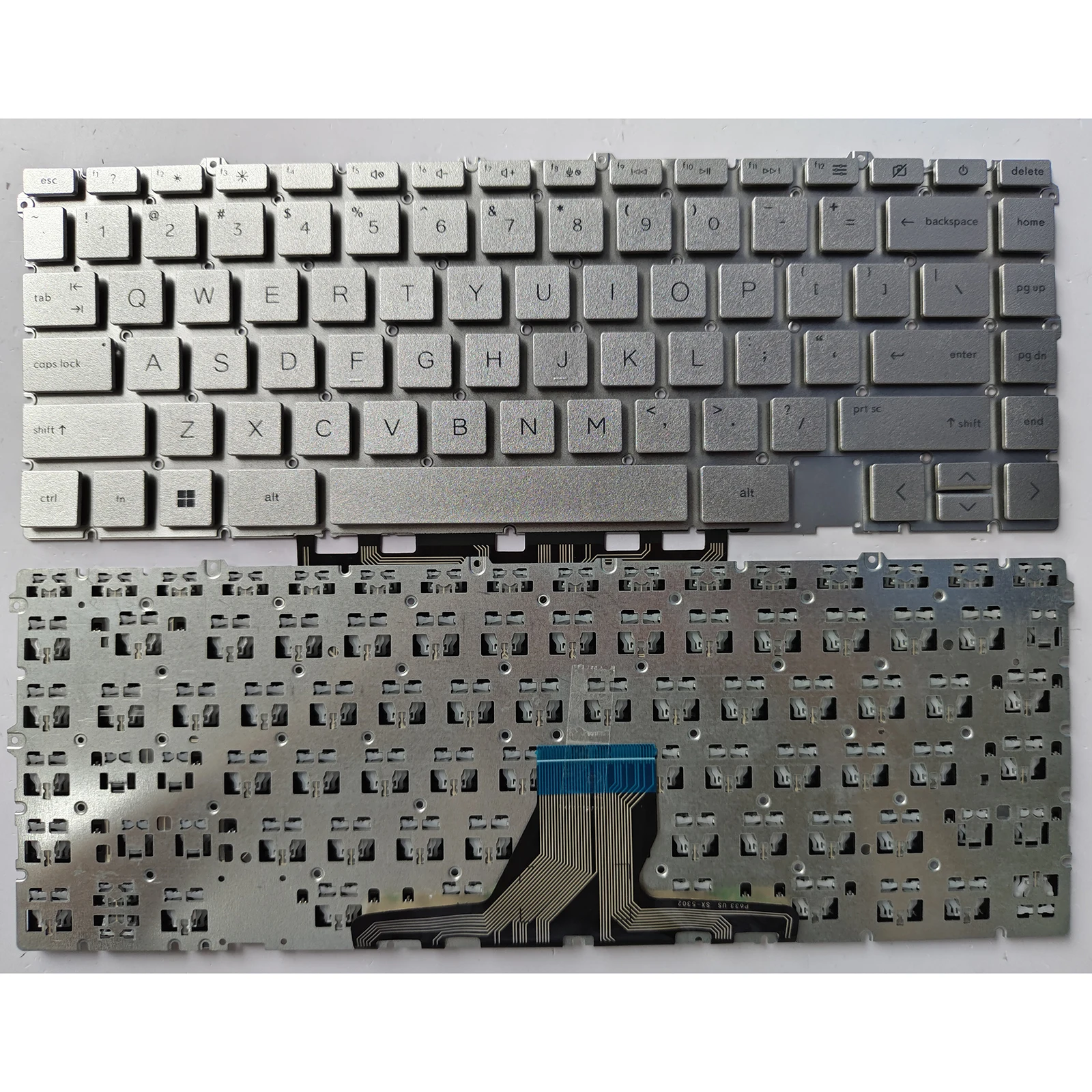 US No Backlit Silver for HP ENVY X360 13-BD 13-AY Convertible 15M-ES 15-ES 15T-E Laptop Keyboard