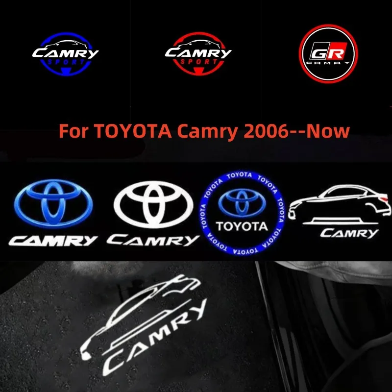 

2PCS Car LED Door Warning Light Laser Projector Ghost Shadow Welcome Logo Lamp For TOYOTA Camry 2006---Now Corolla AVALON Prius