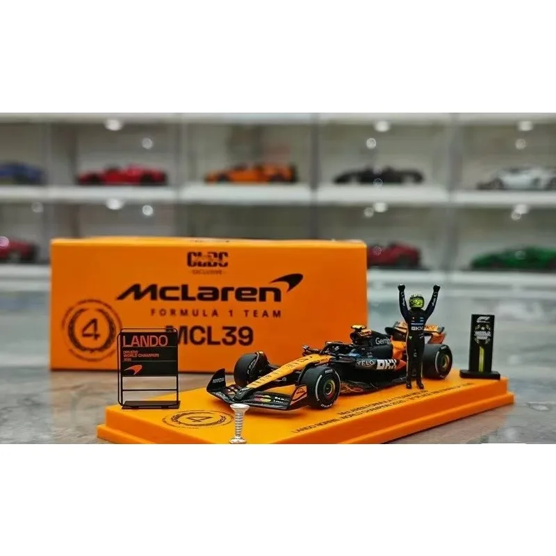 MINICHAMPS 1:64 McLaren MCL39, Norris' 2025 World Champion, Cast Iron Alloy Model, Adult Collection Display Piece.