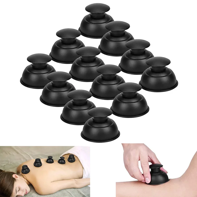 

Cupping Suction Cup Massager for Facial Body Deep Tissue Massage Silicone Therapy Sets Cups 12pcs Vacuum Cupping Anti Cellulite