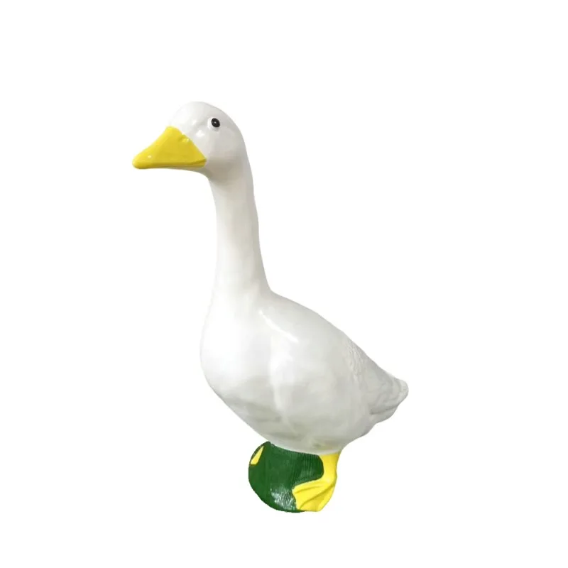 23 Inch Realistic White Goose Statue Waterproof Resin Sculpture Outdoor Garden Porch Yard Home Decor Ornament