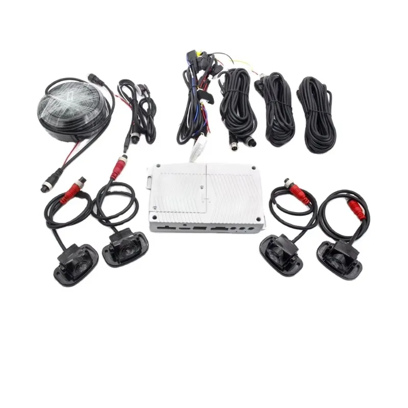 AI 3D 360 Degree Bird View Car Camera System 1080P 4 Side Surround Reverse Parking Kit IP67 Waterproof Night Vision DVR for SUV