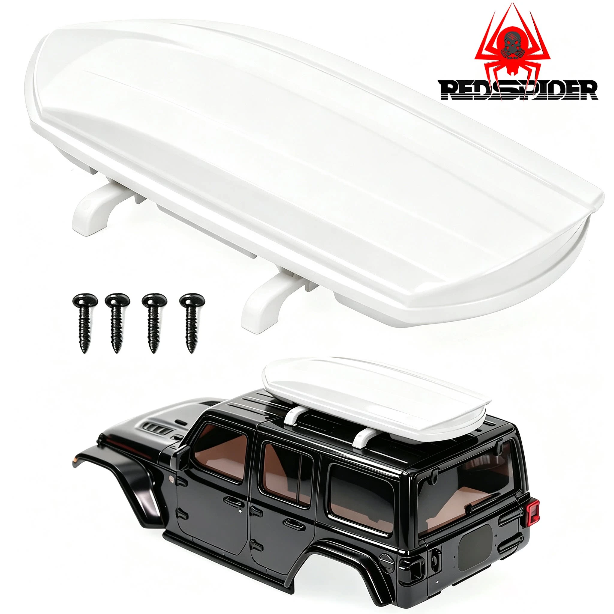1/18 RC Crawler  Roof Cargo Box Simulation Roof Luggage Case Decor Accessory For TRX4M WLtoys FMS MN JJRC UDI RC Model Car