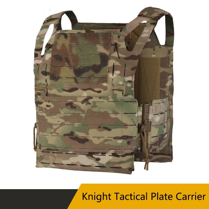 Knight Tactical Vest with Removable Front Panel, Molle Mounted, Laser Cutting Plate