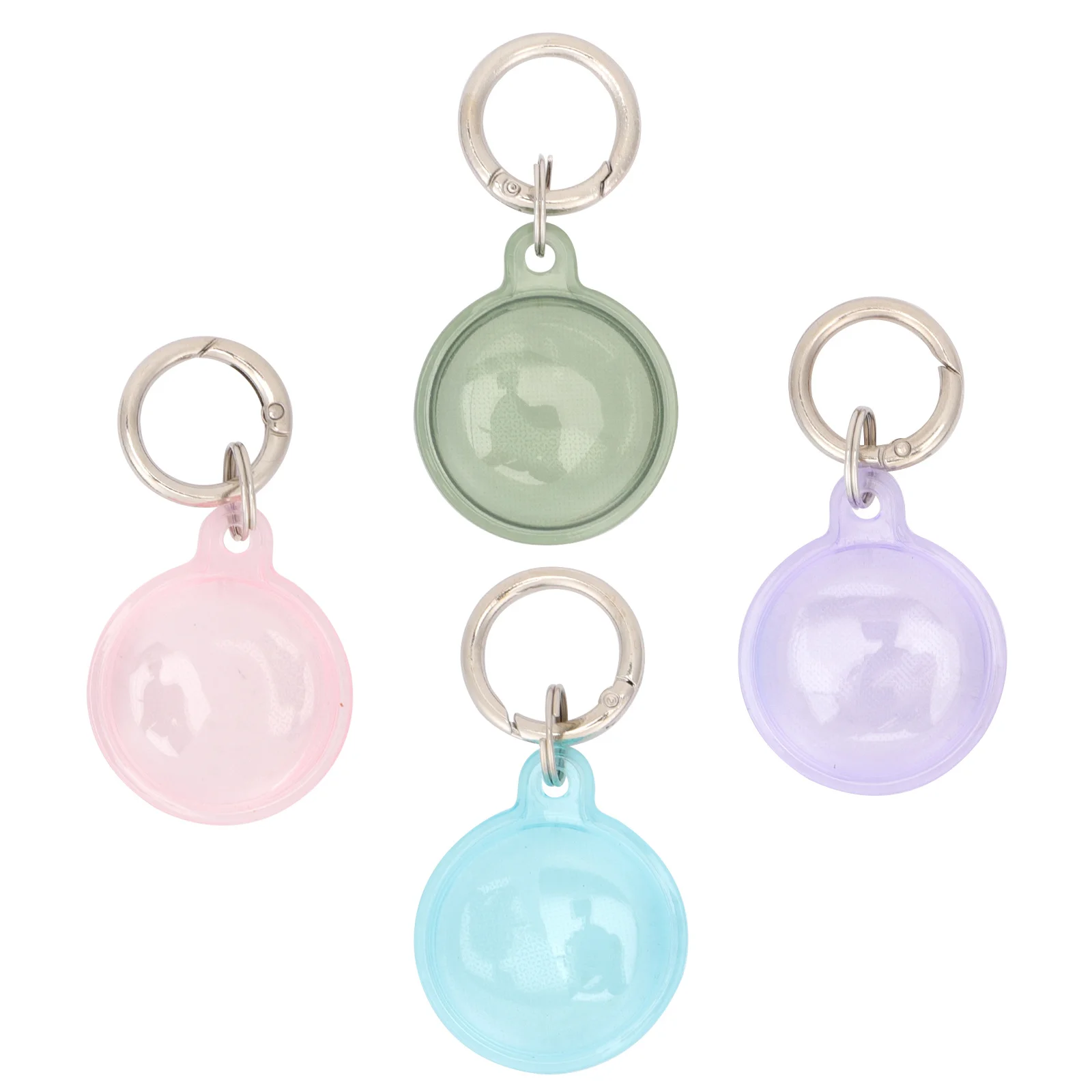 4 قطعة غطاء حامي تصميم بسيط مضاد للخدش حافظة موثوقة غطاء حماية صغير لاستخدام سلسلة المفاتيح التتبع للحيوانات الأليفة