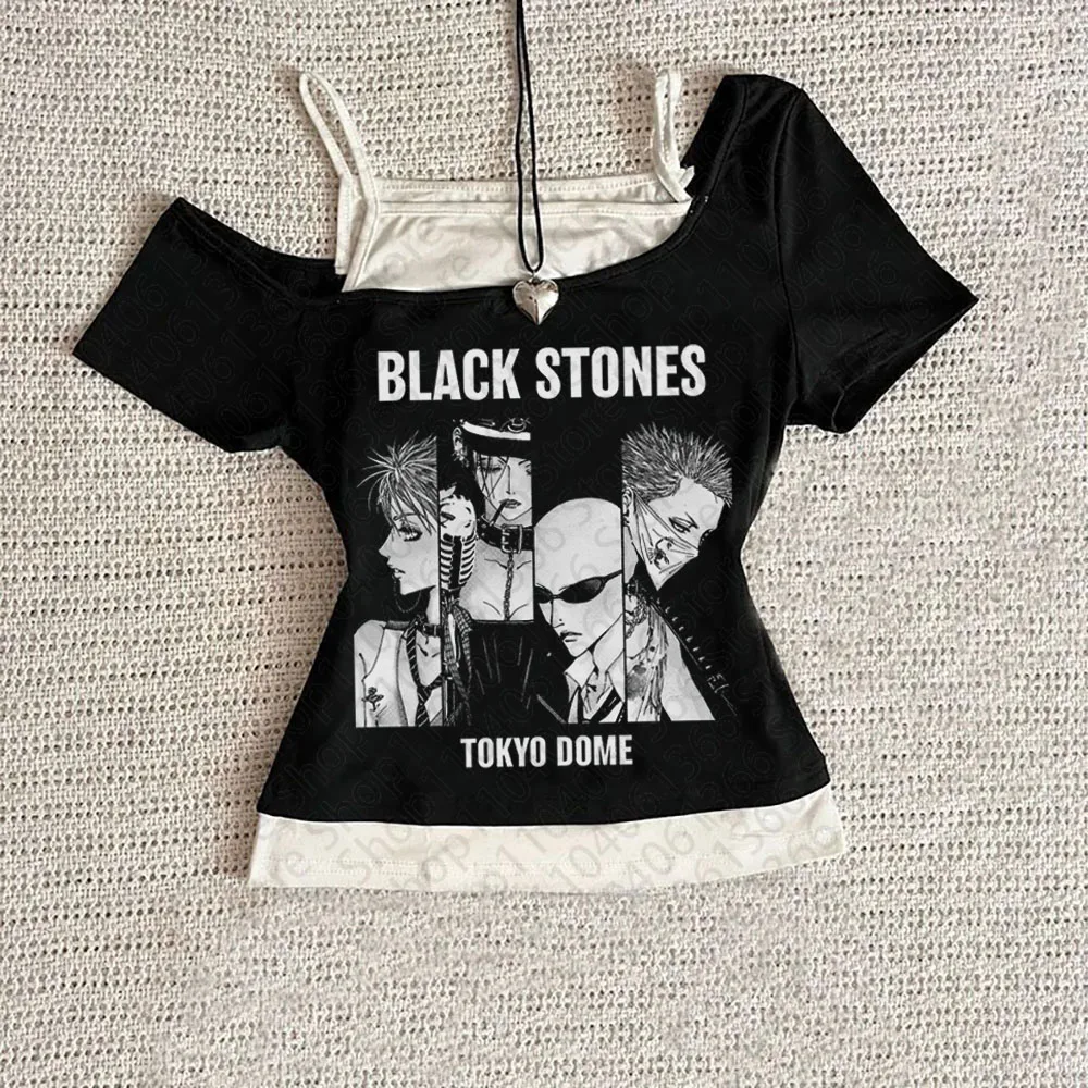 Y2k Nana Osaki Graphic T Shirts Casual Harajuku Streetwear Japanese Clothes Fashion Rock Punk Sleeveless Tanks & Camis Coquette image 3