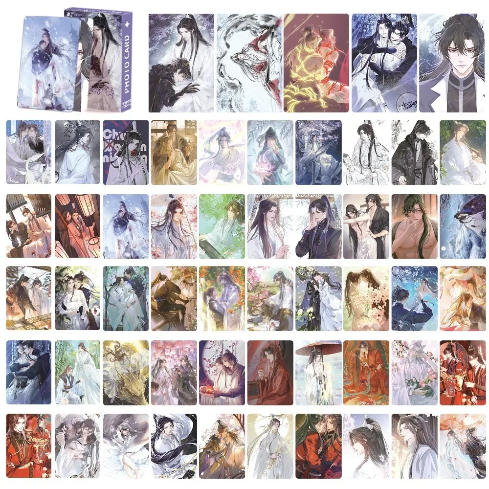 ceu bencao cartao lomo mo dao zu shi laser tian guan ci fu xie lian hua cheng hd photocard presente da colecao de fas 55 pcs 01