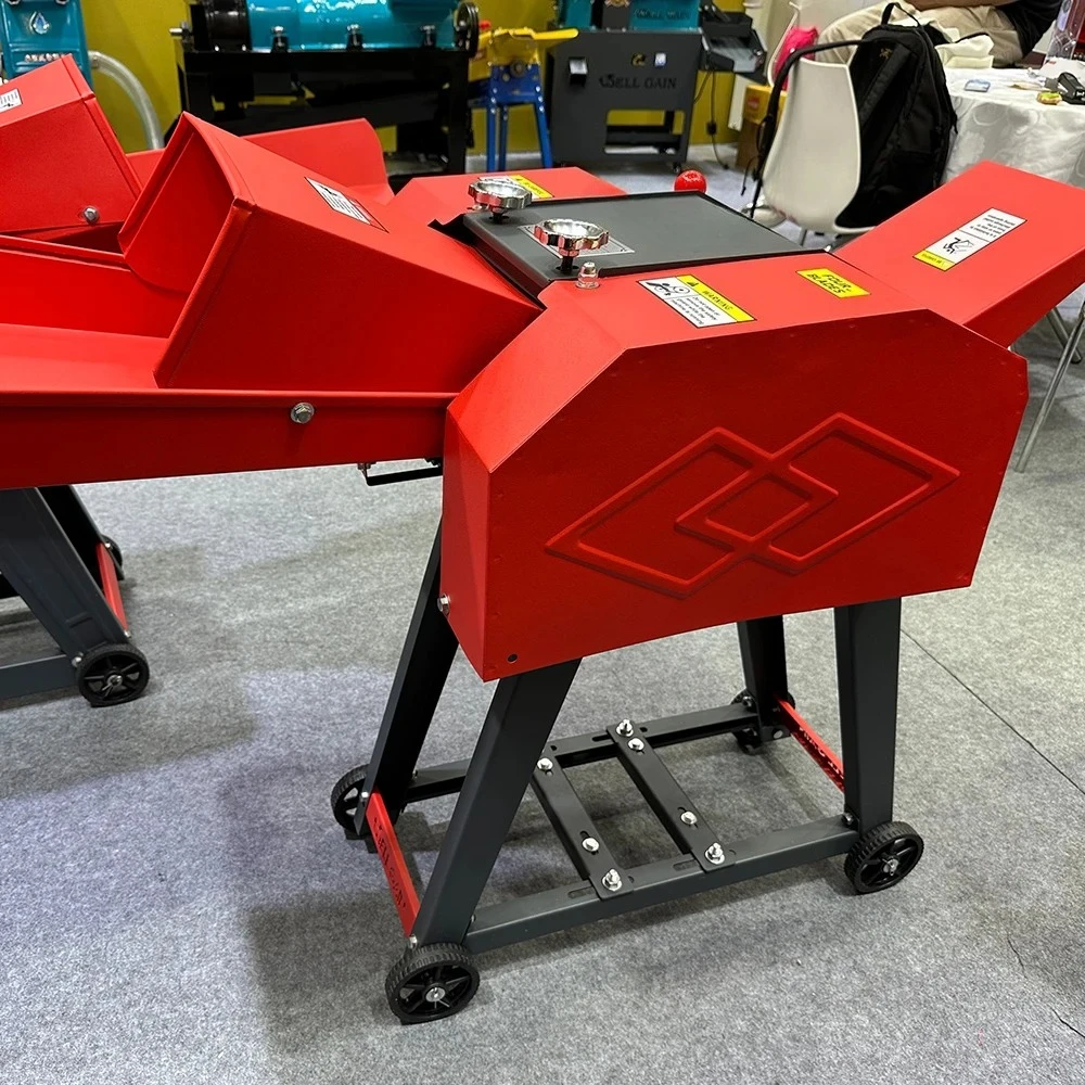 Powerful 6 Blades Chaff Cutter Machine Automatic Feed Fodder Chopper Silage Shredder Grass Crusher for Farm Animal Feed