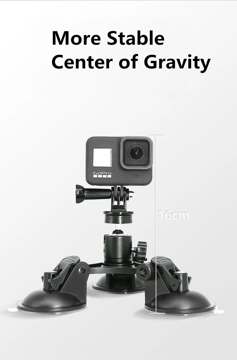 Saugnapf Kamera Auto Halterung mit Stativ Adapter Telefon Halter für GoPro Hero 13 12 11 10 9 8 DJI Osmo 360 Action 5 Pro 6 4 Insta – Detail 18