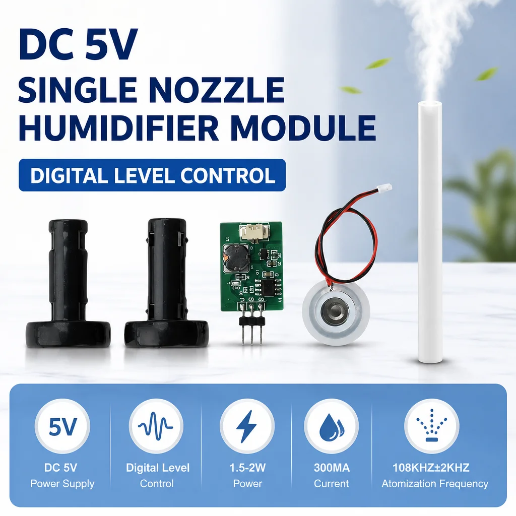 DC 5V Continuous Spray Atomization Module Digital Level Control Humidifier Driver Board With Indicator Light