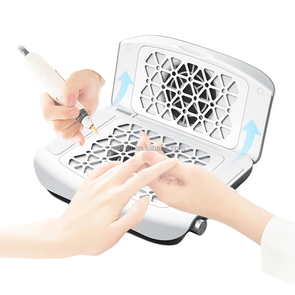 High-Power Plastic Speed Adjustable Brushless Motor Electric Strong Nail Dust Collector 220V for Nail Salon
