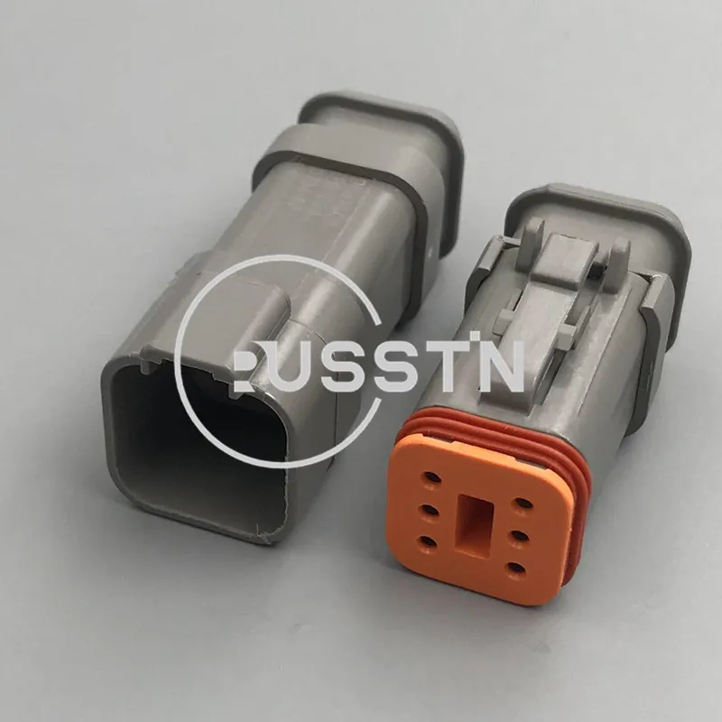 

1 Set 6 Pin DT04-6P-E008 DT04-6S-E008 Automobile Wiring Terminal Socket AC Assembly Waterproof Connector