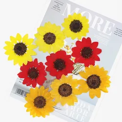 4~7CM/24PCS Natural Dried Pressed Flowers Sunflower Heads,Dry Flower Press Gerbera For Epoxy Resin Jewellery,Candles,Earring