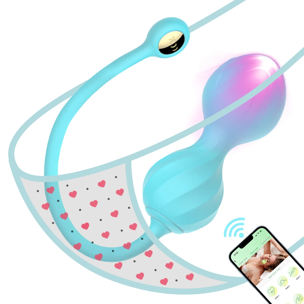 Wireless APP Control Vaginal Balls Vibator Chinese Kegel Balls Trainer for Women G-Spot Clitoris Stimulator Sex Toys for Couples