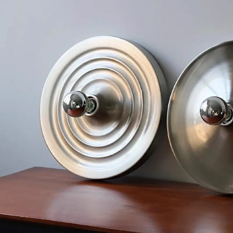 

Italian Medieval Ripple Disc Wall Sconce Vintage Industrial UFO LED for Living Room Bedroom Corridor Ceiling Decor