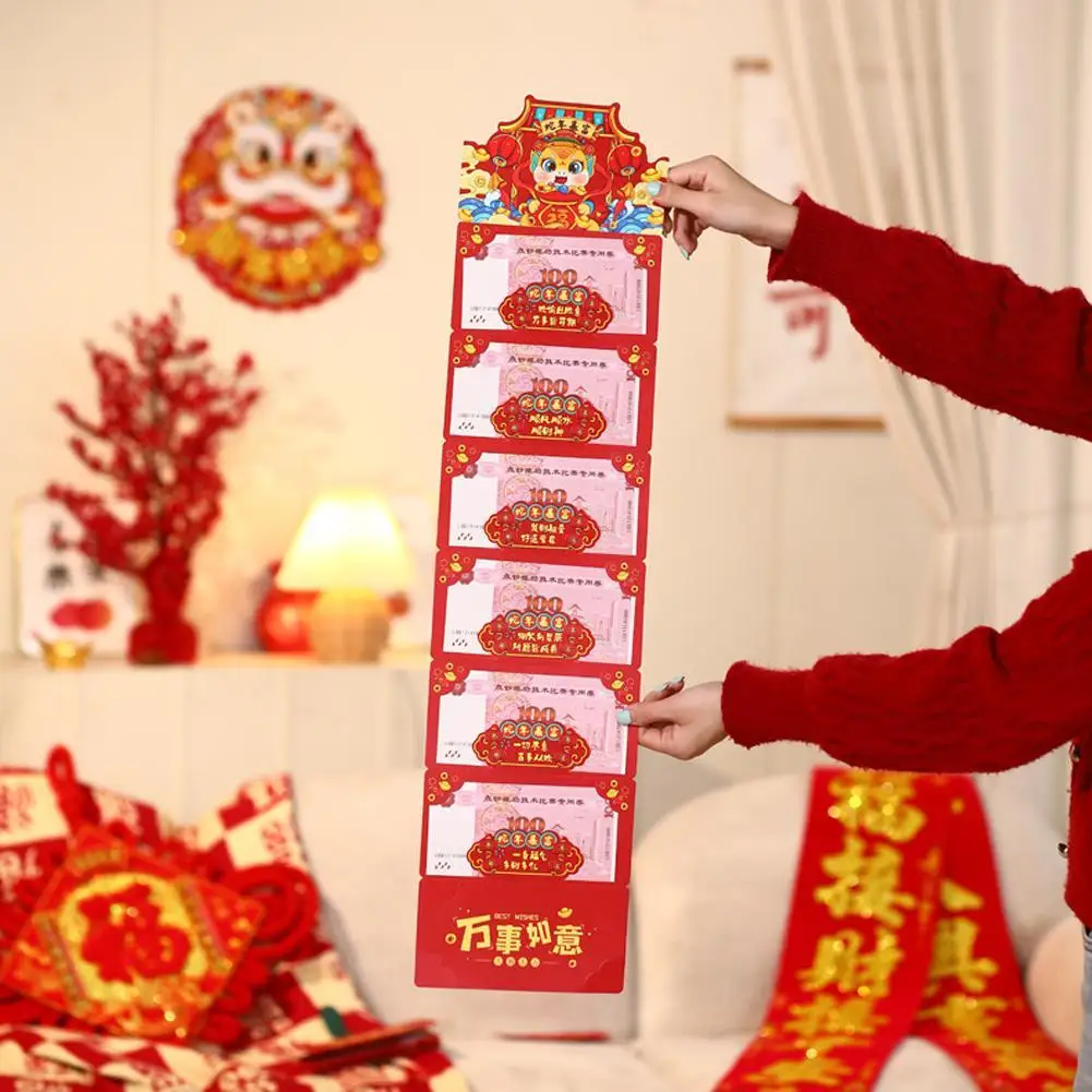 

2025 New Year of the Snake Creative Folding Red Envelope Popular Creative New Chinese Lion Cartoon Personalized Storage Wallet