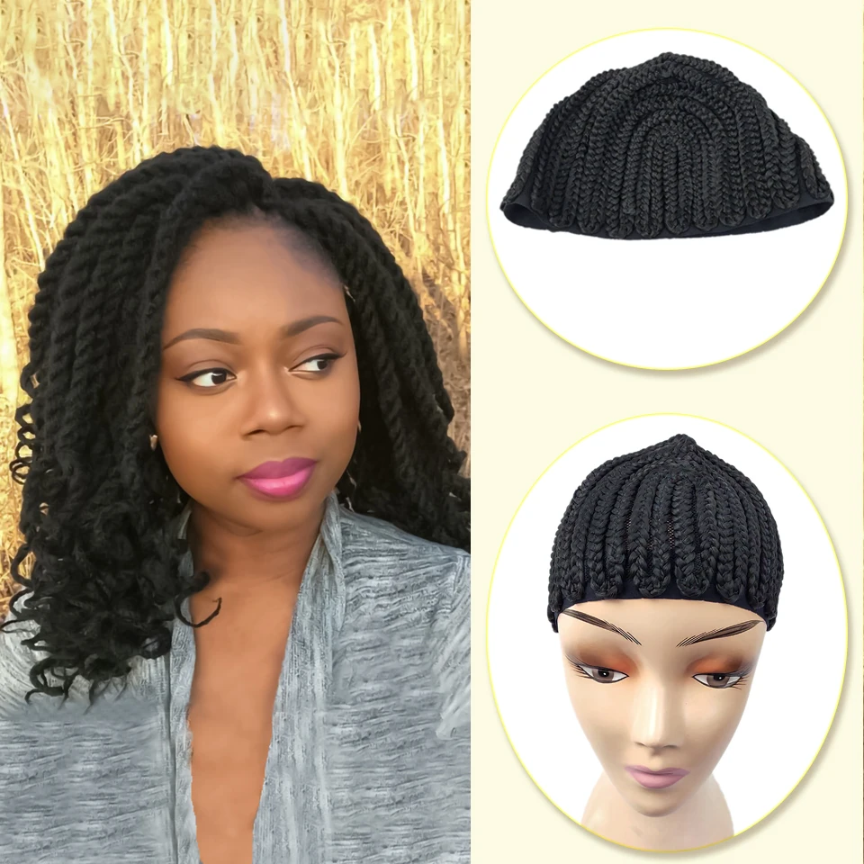 

Black Super Elastic Cornrow Cap For Weave Crochet Braid Wig Caps Making Wigs Top Selling Hairnets Hook for Weaving Lace Hair