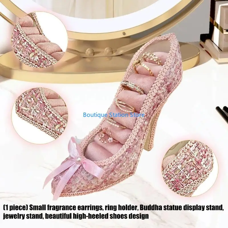 

Y55F Versatile Jewelry Showcase Stand For Retail Displays Lightweight Fabric Plastic Materials Earrings Bracelets Rack