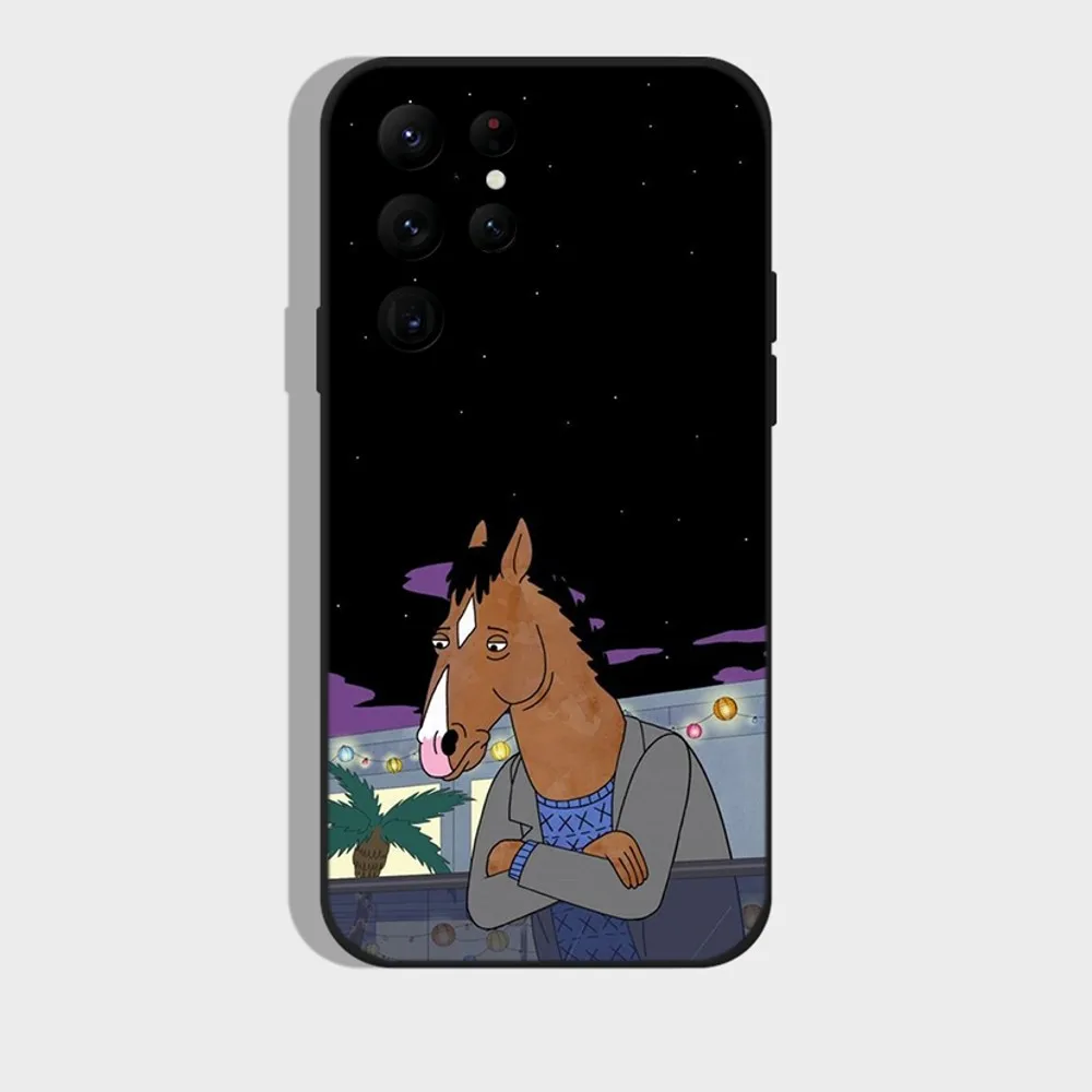 Cartoon B-BoJack Horseman Phone Case For Samsung S24,S22 Ultra,S20,S30 plus,S22 plus,S23,S30 ultra 5G Silicone Cover