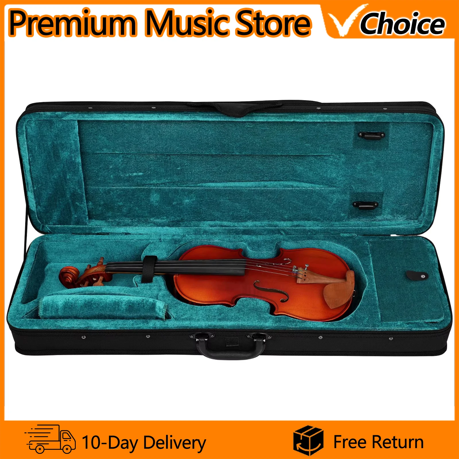 IRIN Violin Case Box Suitcase 4/4 3/4 2/1 4/1 Size Oxford Cloth Fiddle Shockproof Lightweight Storage Box Violin Accessories